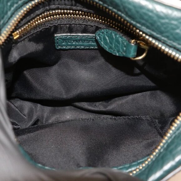 Burberry Pebbled Leather Small Shoulder Handbag - Green - Picture 7 of 16